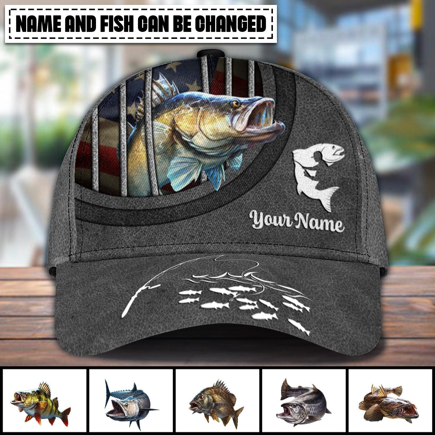 Fishing Personalized Classic Cap, Personalized Gift for Fishing Lovers Trucker Hats Custom Hats Gifts For Men & Women