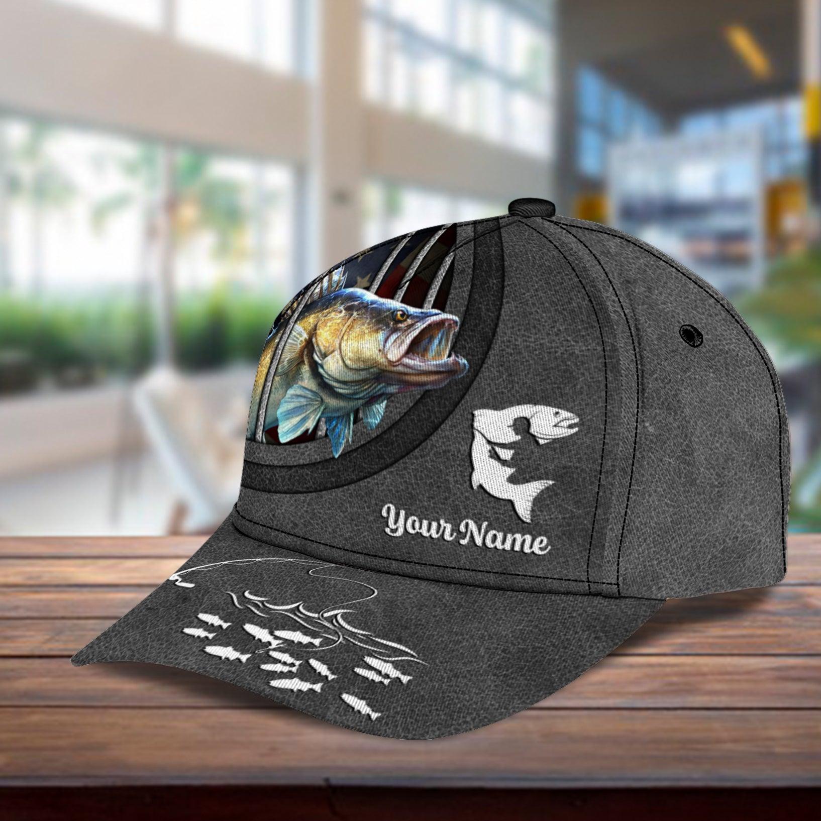 Fishing Personalized Classic Cap, Personalized Gift for Fishing Lovers Trucker Hats Custom Hats Gifts For Men & Women