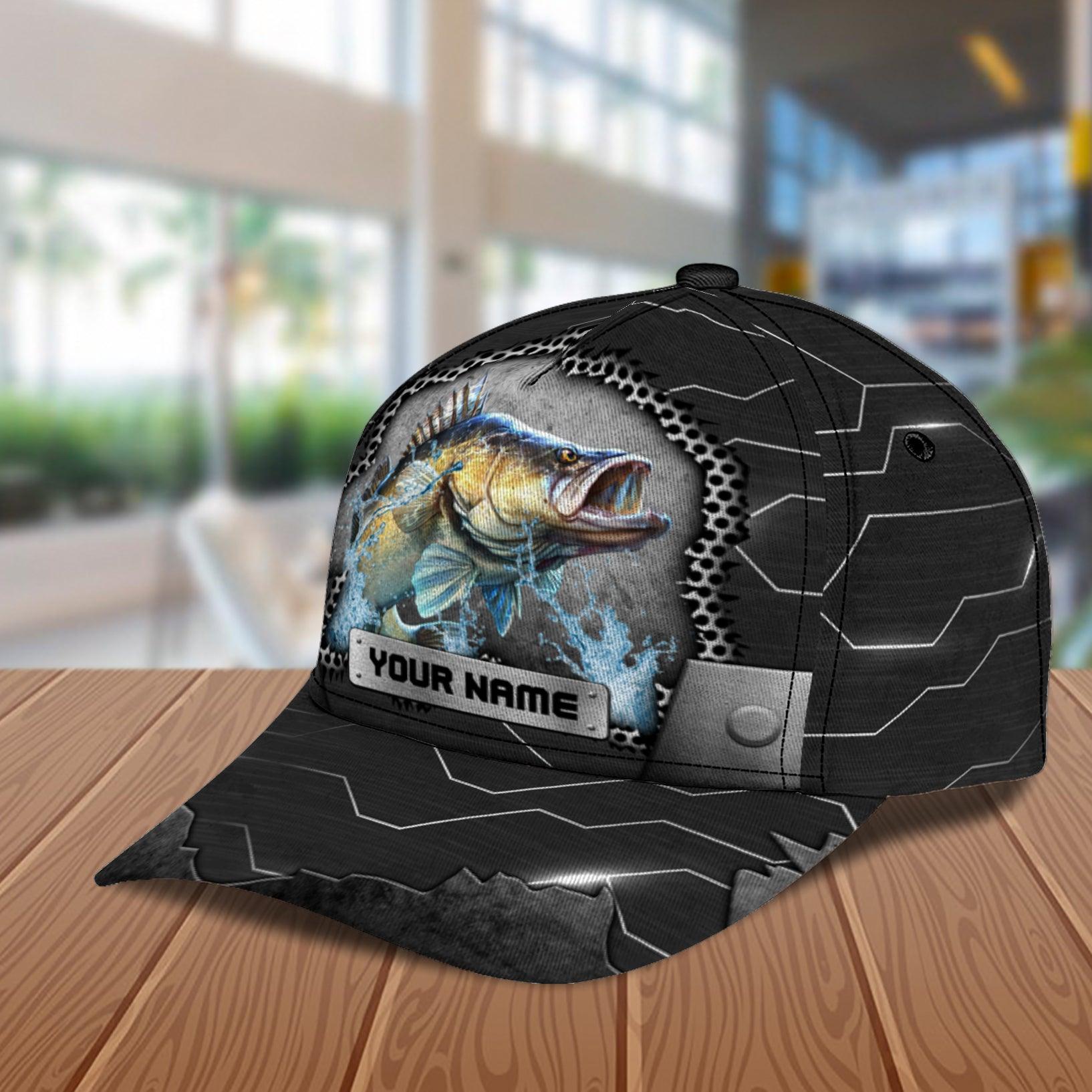 Fishing Personalized Classic Cap, Personalized Gift for Fishing Lovers Trucker Hats Custom Hats Gifts For Men & Women