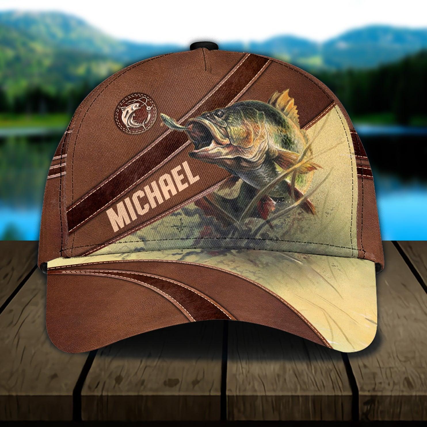 Fishing Personalized Classic Cap, Personalized Gift for Fishing Lovers Trucker Hats Custom Hats Gifts For Men & Women