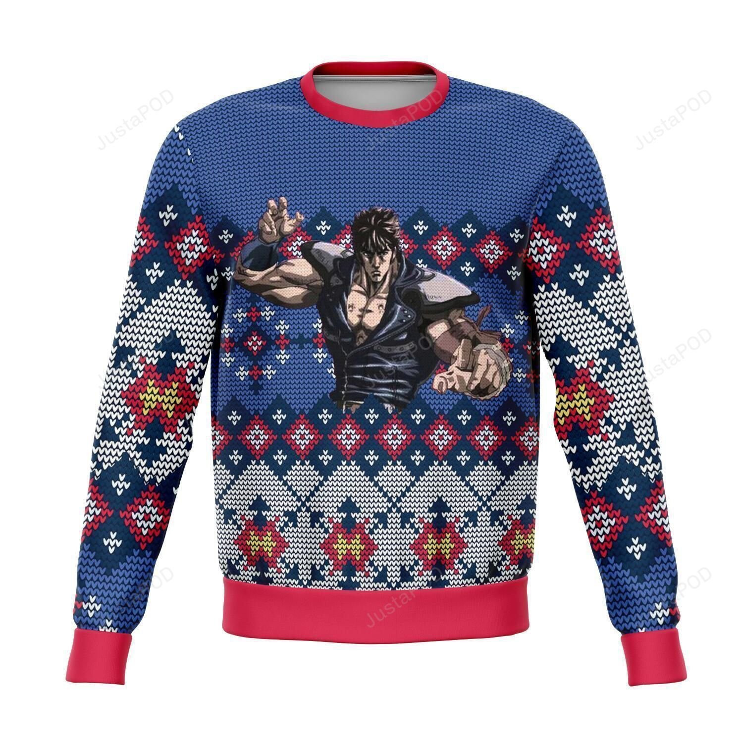 Fist Of The North Ugly Christmas Sweater Adult 3D Funny Matching for family