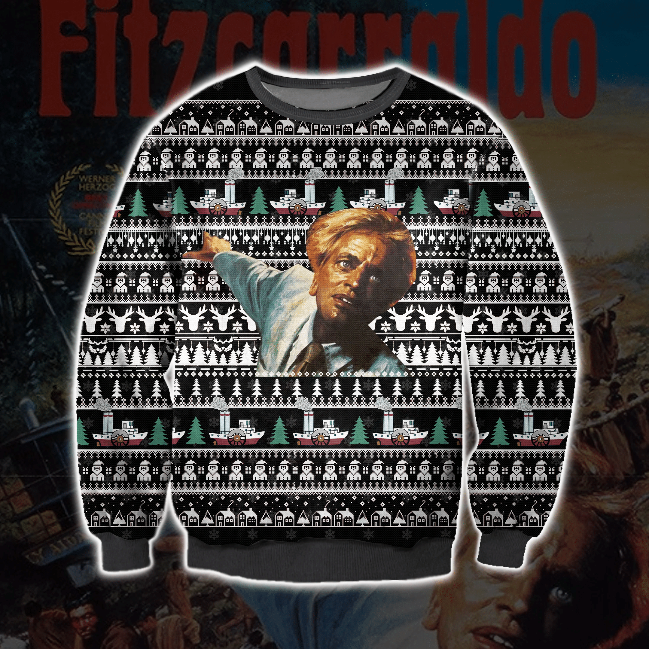 Fitzcarraldo Ugly Christmas Sweater Adult 3D Funny Matching for family