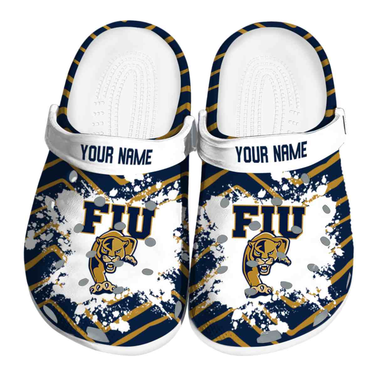 FIU Panthers NCAA Sport Crocs Crocband Clogs Shoes Comfortable For Men Women and Kids