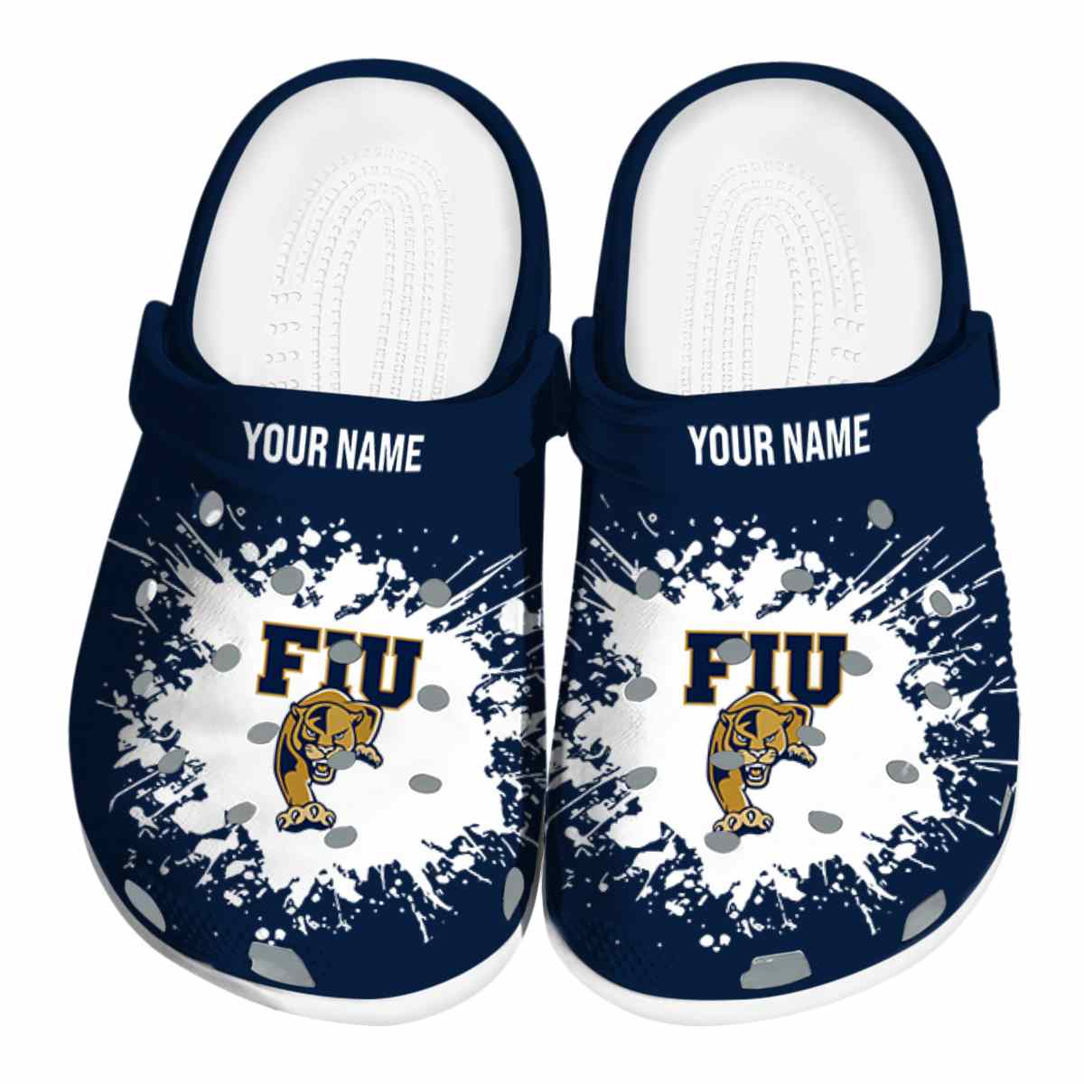FIU Panthers NCAA Sport Crocs Crocband Clogs Shoes Comfortable For Men Women and Kids
