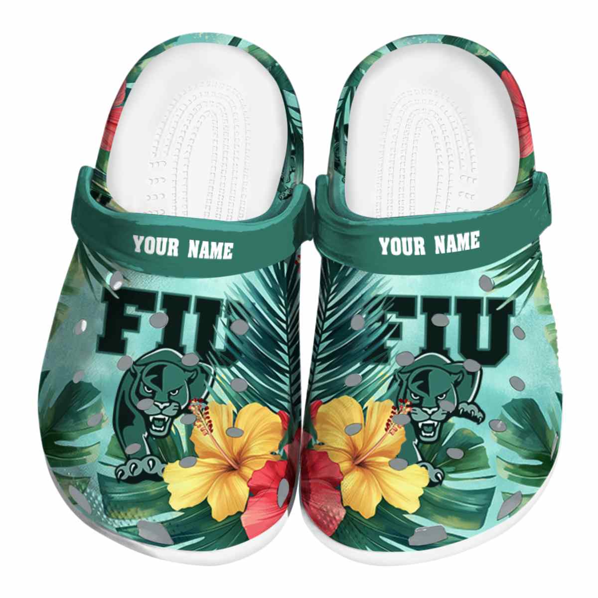 FIU Panthers NCAA Sport Crocs Crocband Clogs Shoes Comfortable For Men Women and Kids