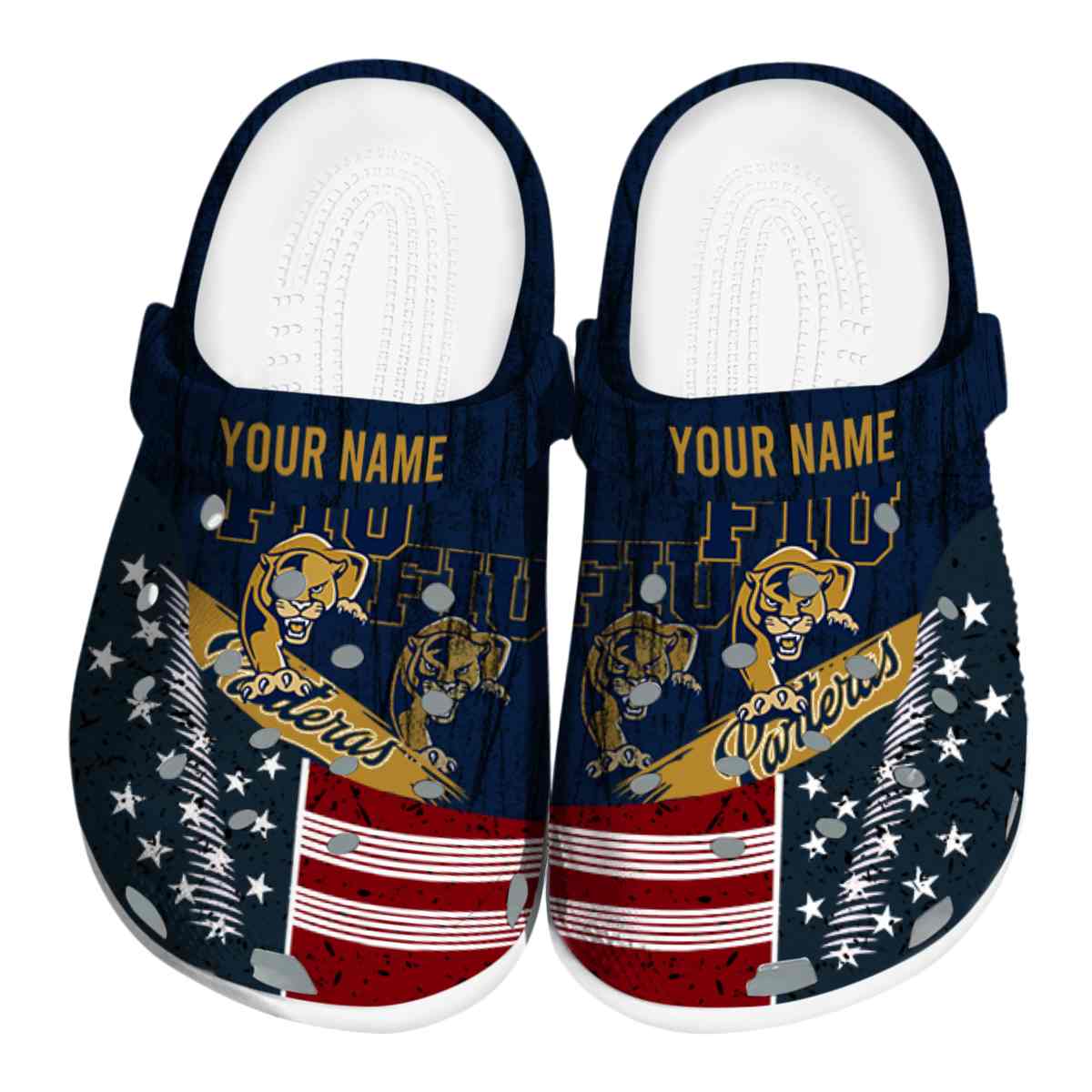 FIU Panthers NCAA Sport Crocs Crocband Clogs Shoes Comfortable For Men Women and Kids
