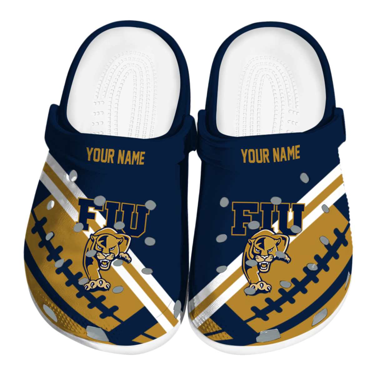 FIU Panthers NCAA Sport Crocs Crocband Clogs Shoes Comfortable For Men Women and Kids