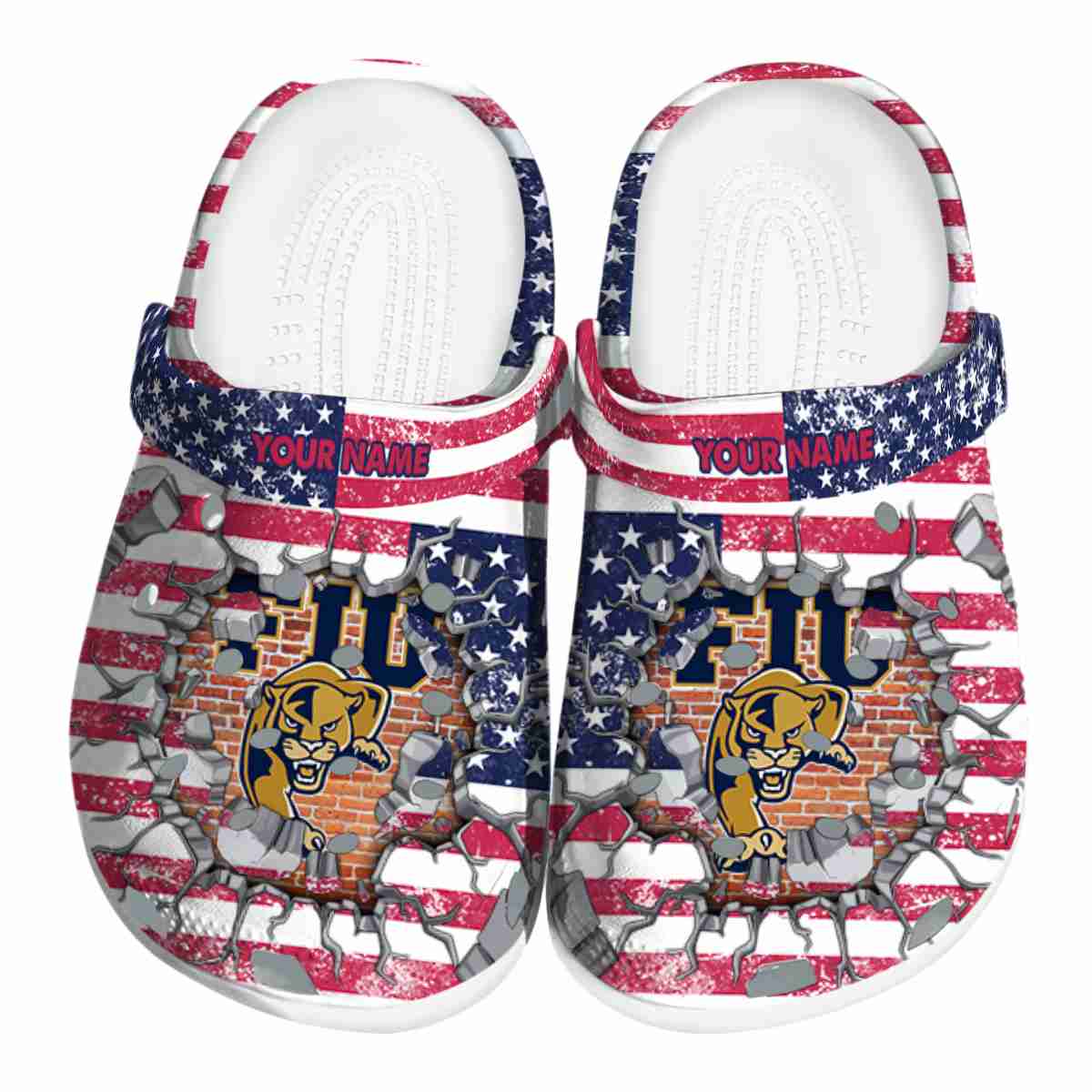 FIU Panthers NCAA Sport Crocs Crocband Clogs Shoes Comfortable For Men Women and Kids