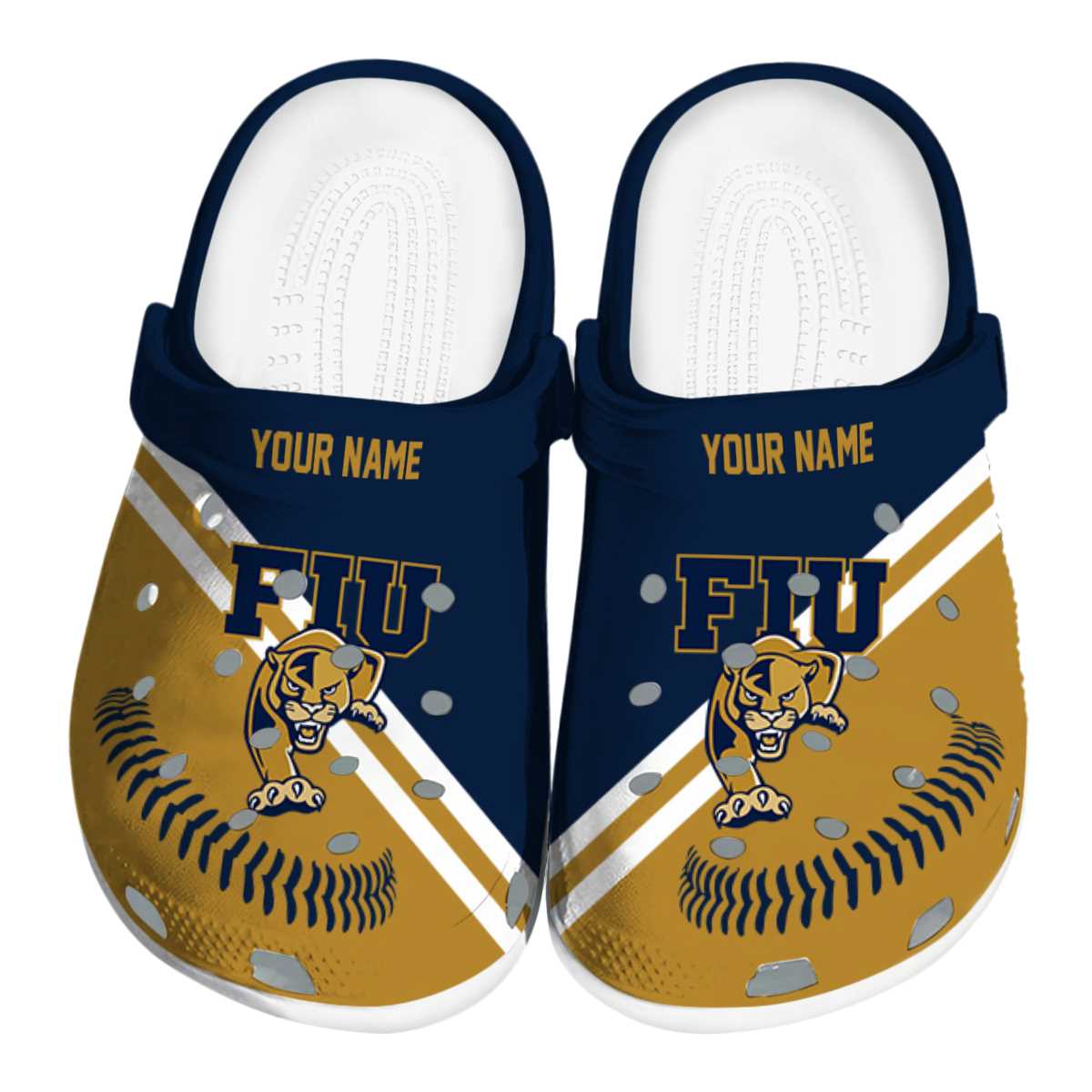 FIU Panthers NCAA Sport Crocs Crocband Clogs Shoes Comfortable For Men Women and Kids