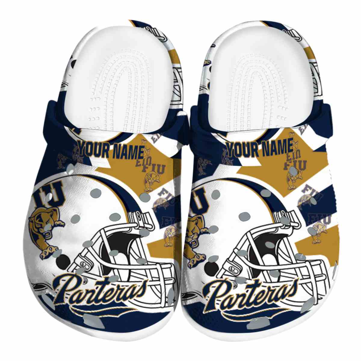 FIU Panthers NCAA Sport Crocs Crocband Clogs Shoes Comfortable For Men Women and Kids