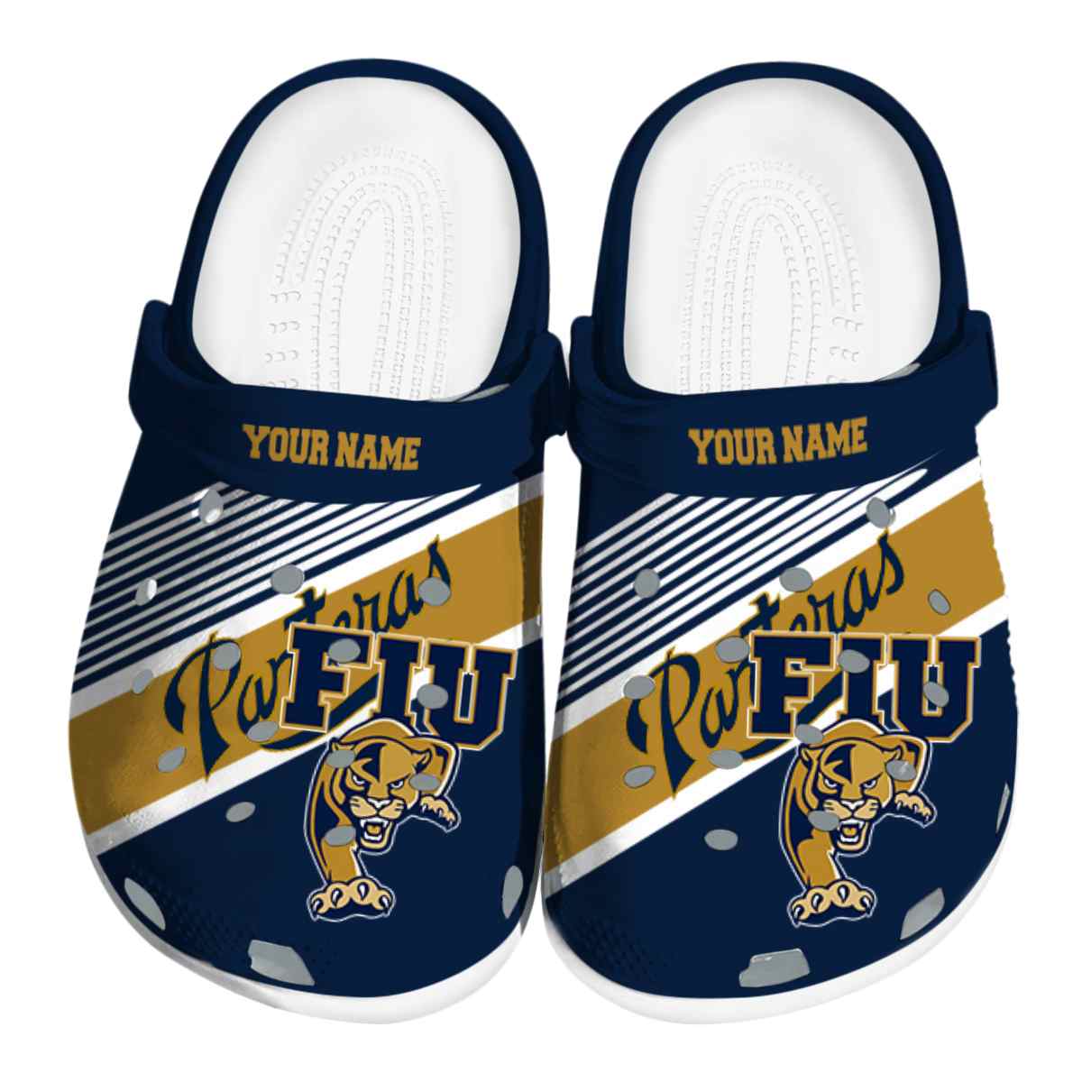 FIU Panthers NCAA Sport Crocs Crocband Clogs Shoes Comfortable For Men Women and Kids