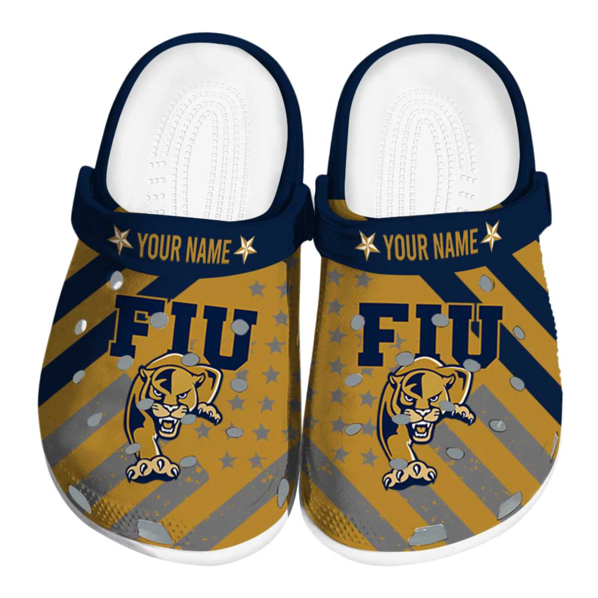 FIU Panthers NCAA Sport Crocs Crocband Clogs Shoes Comfortable For Men Women and Kids