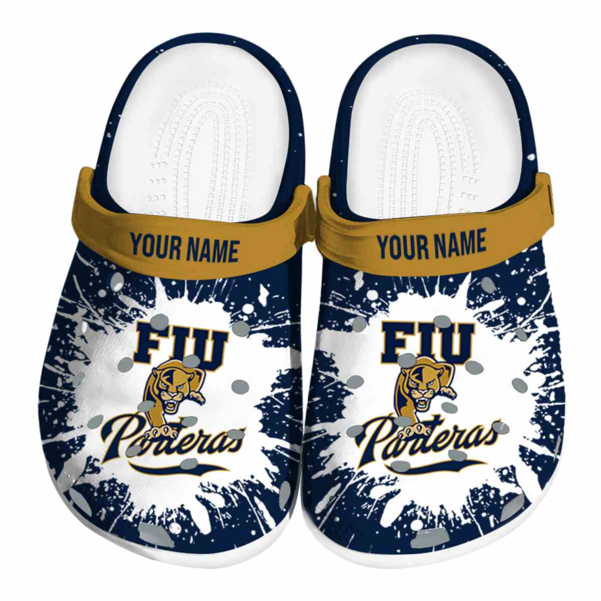 FIU Panthers NCAA Sport Crocs Crocband Clogs Shoes Comfortable For Men Women and Kids