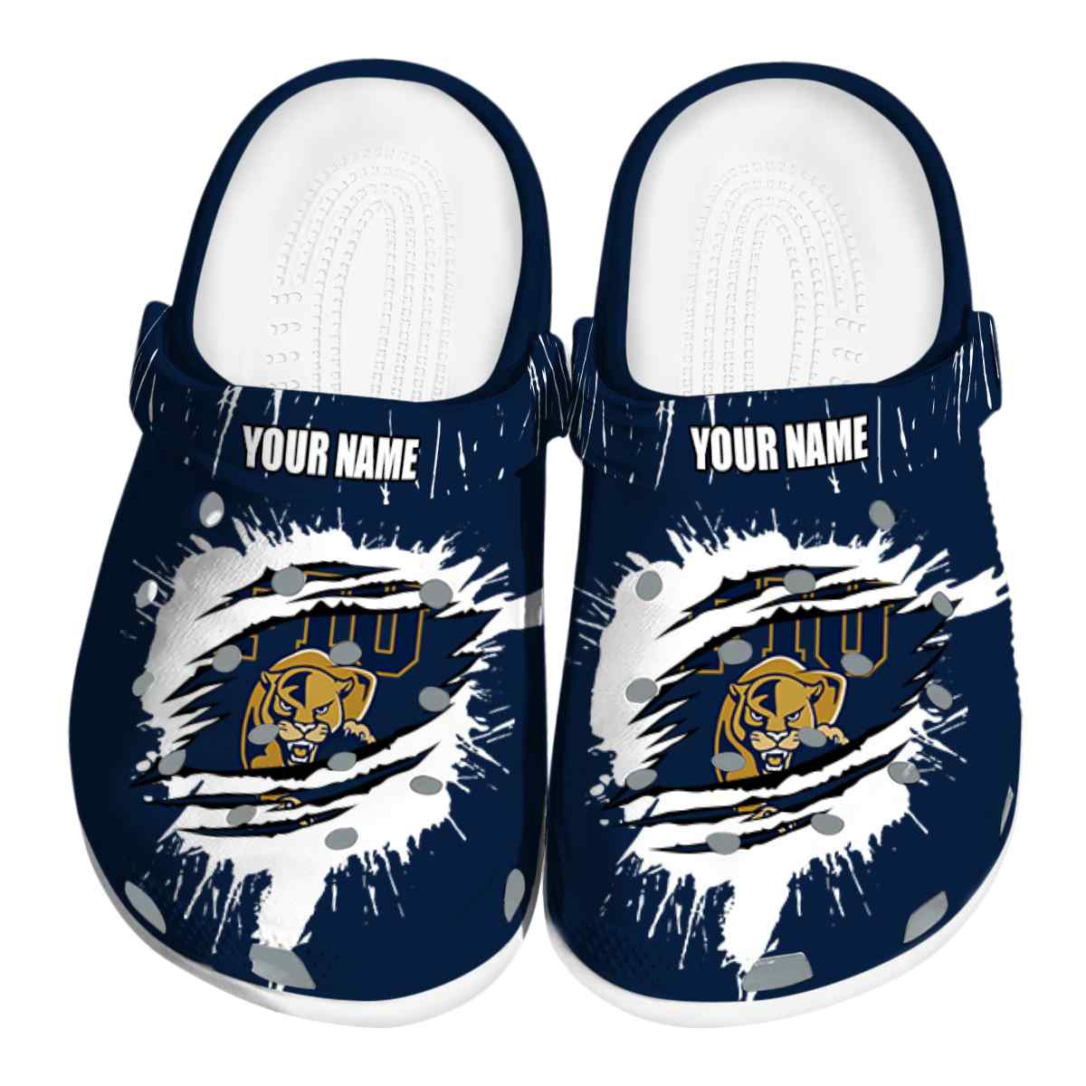 FIU Panthers NCAA Sport Crocs Crocband Clogs Shoes Comfortable For Men Women and Kids