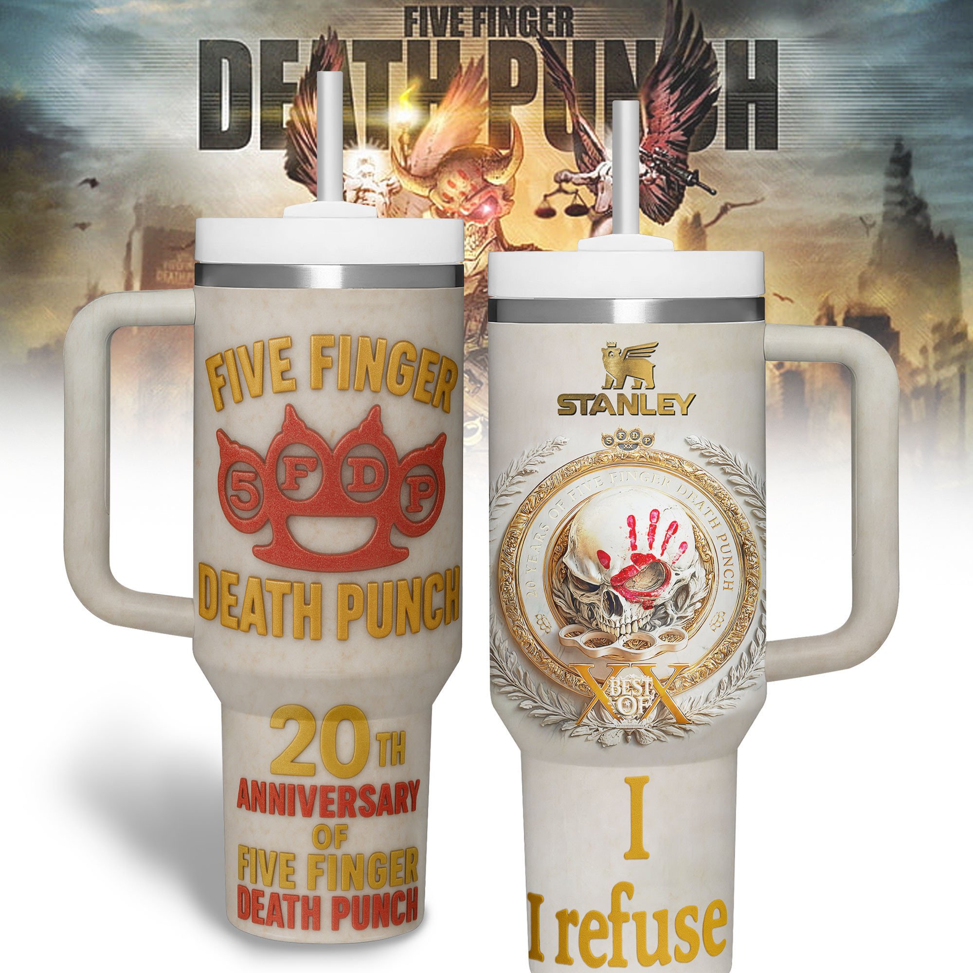 Five Finger Death Punch Music Custom Stanley Cup 40 oz 30 oz Tumbler With HandleTVC2301181