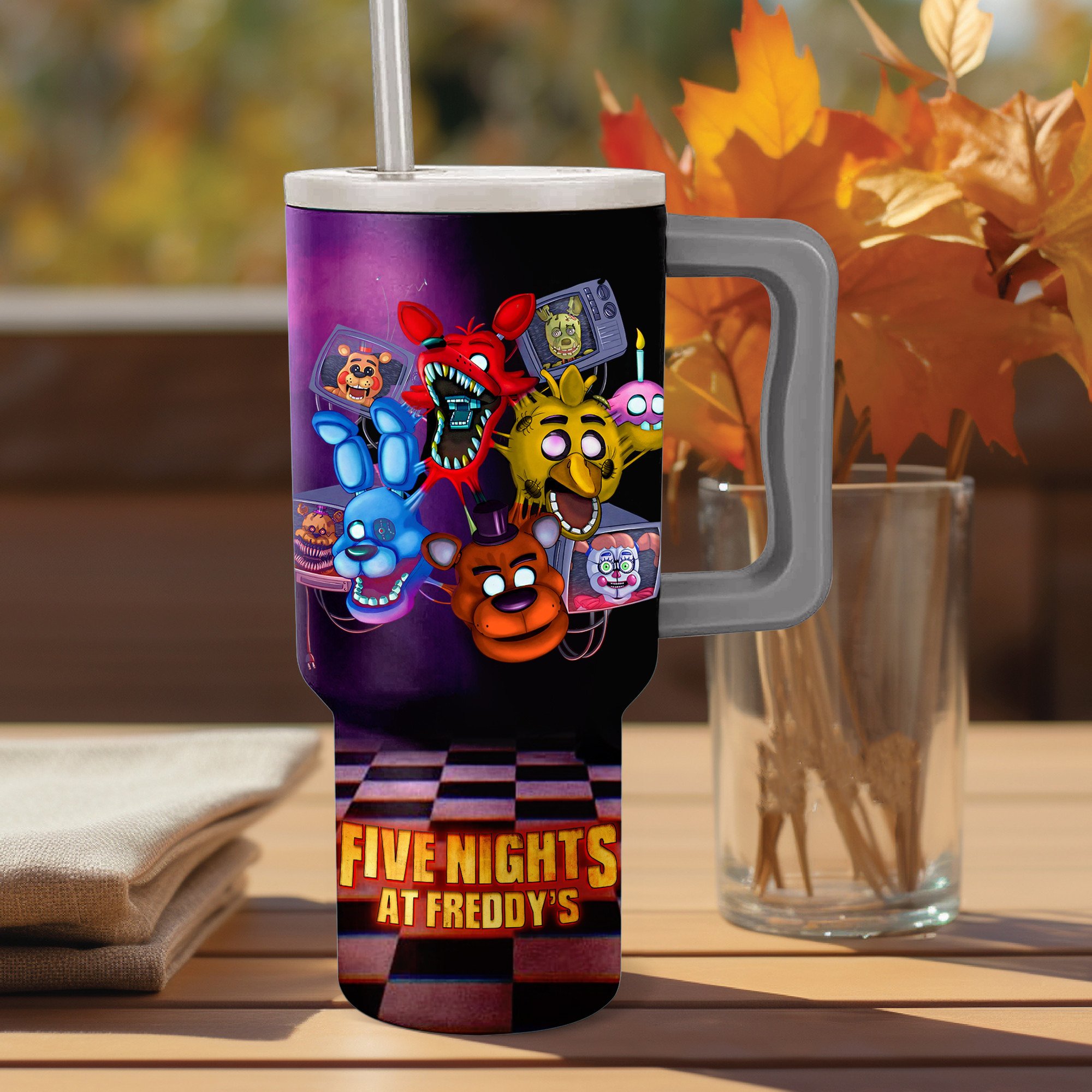 Five Nights at Freddyâ€™s Cartoon Custom Stanley Cup 40 oz 30 oz Tumbler With HandleTVC2301260