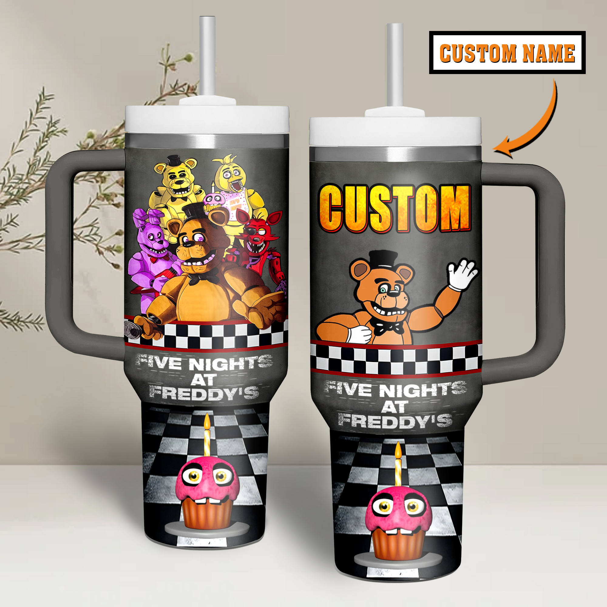 Five Nights at Freddyâ€™s Cartoon Custom Stanley Cup 40 oz 30 oz Tumbler With HandleTVC2301266