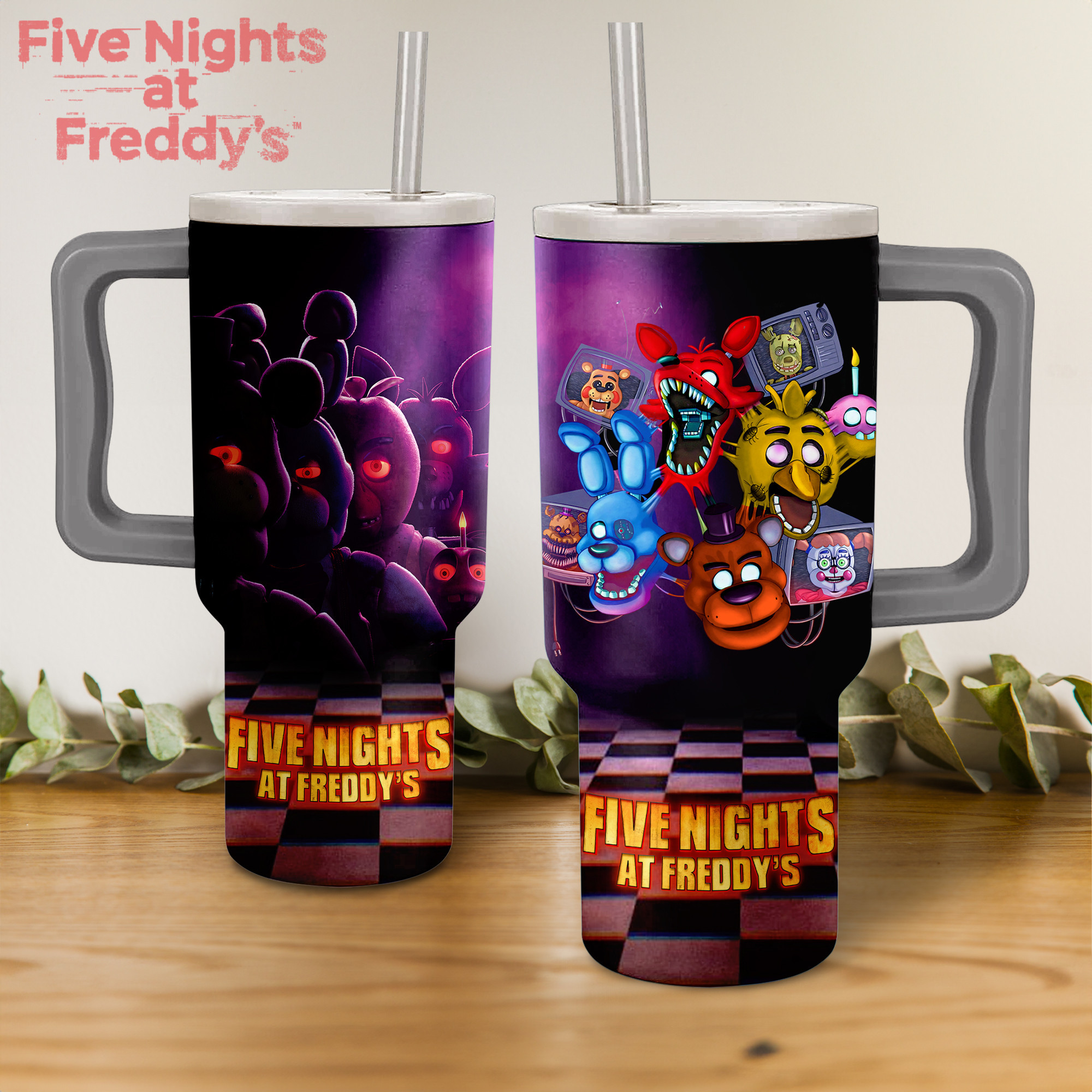 Five Nights at Freddy’s Games Custom Stanley Cup 40 oz 30 oz Tumbler With HandleTVC2301154 - Image 3
