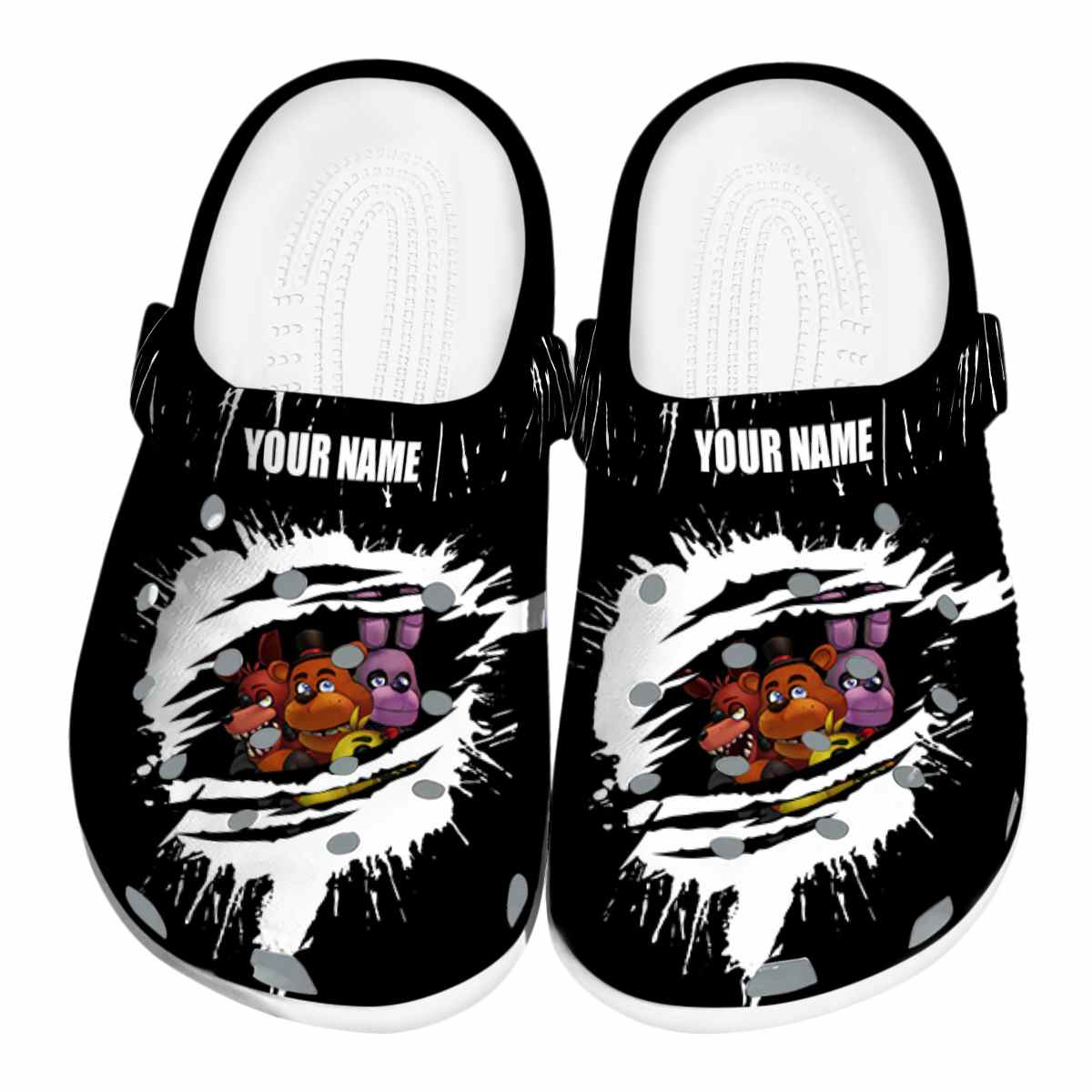 Five Nights At Freddy's Game Crocs Crocband Clogs Shoes Comfortable For Men Women and Kids