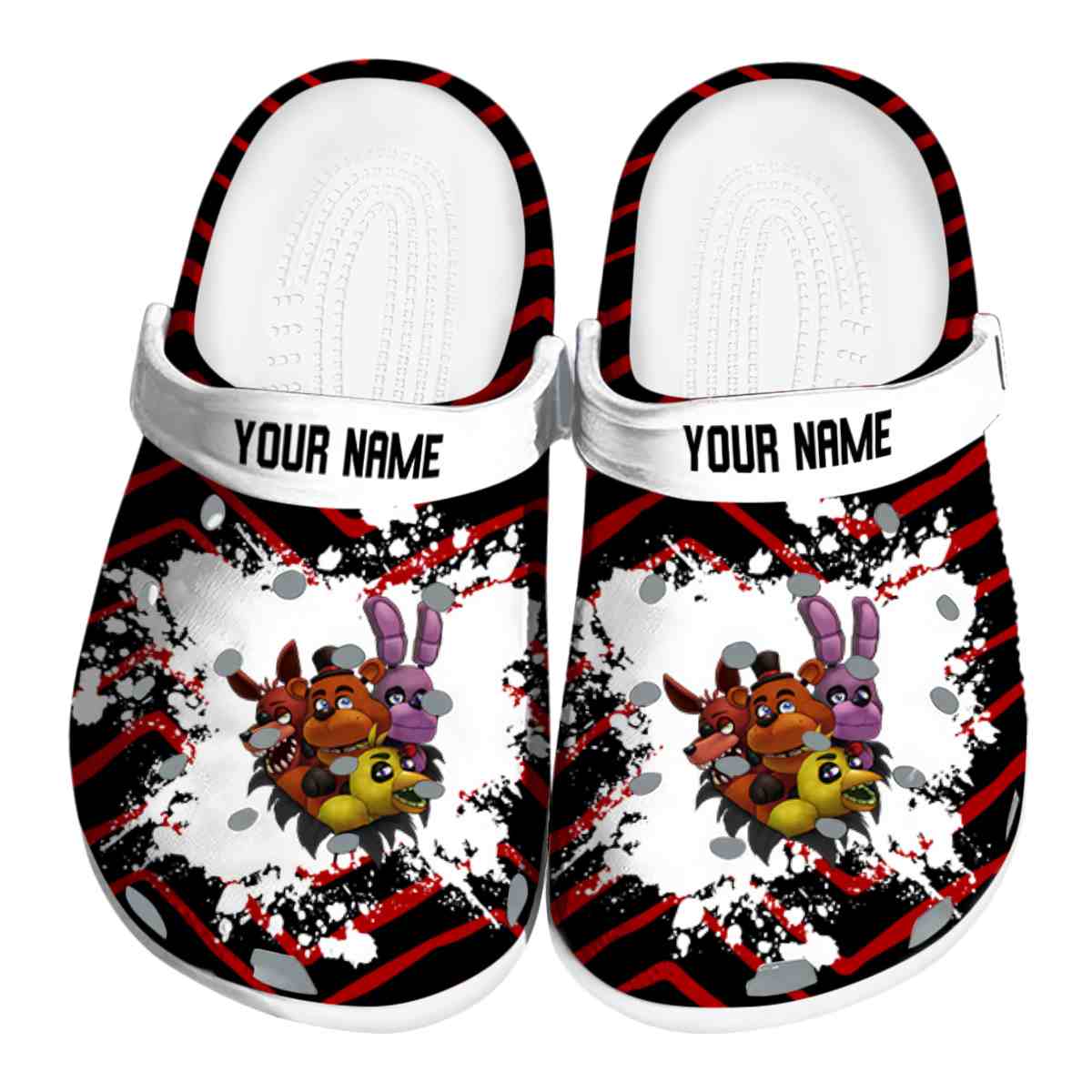 Five Nights At Freddy's Game Crocs Crocband Clogs Shoes Comfortable For Men Women and Kids
