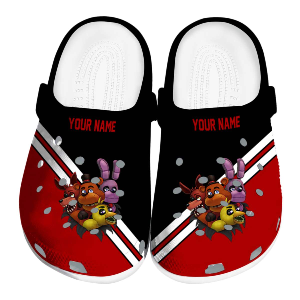 Five Nights At Freddy's Game Crocs Crocband Clogs Shoes Comfortable For Men Women and Kids