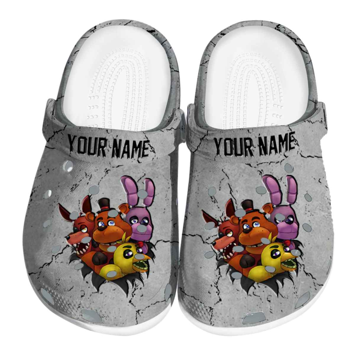 Five Nights At Freddy's Game Crocs Crocband Clogs Shoes Comfortable For Men Women and Kids
