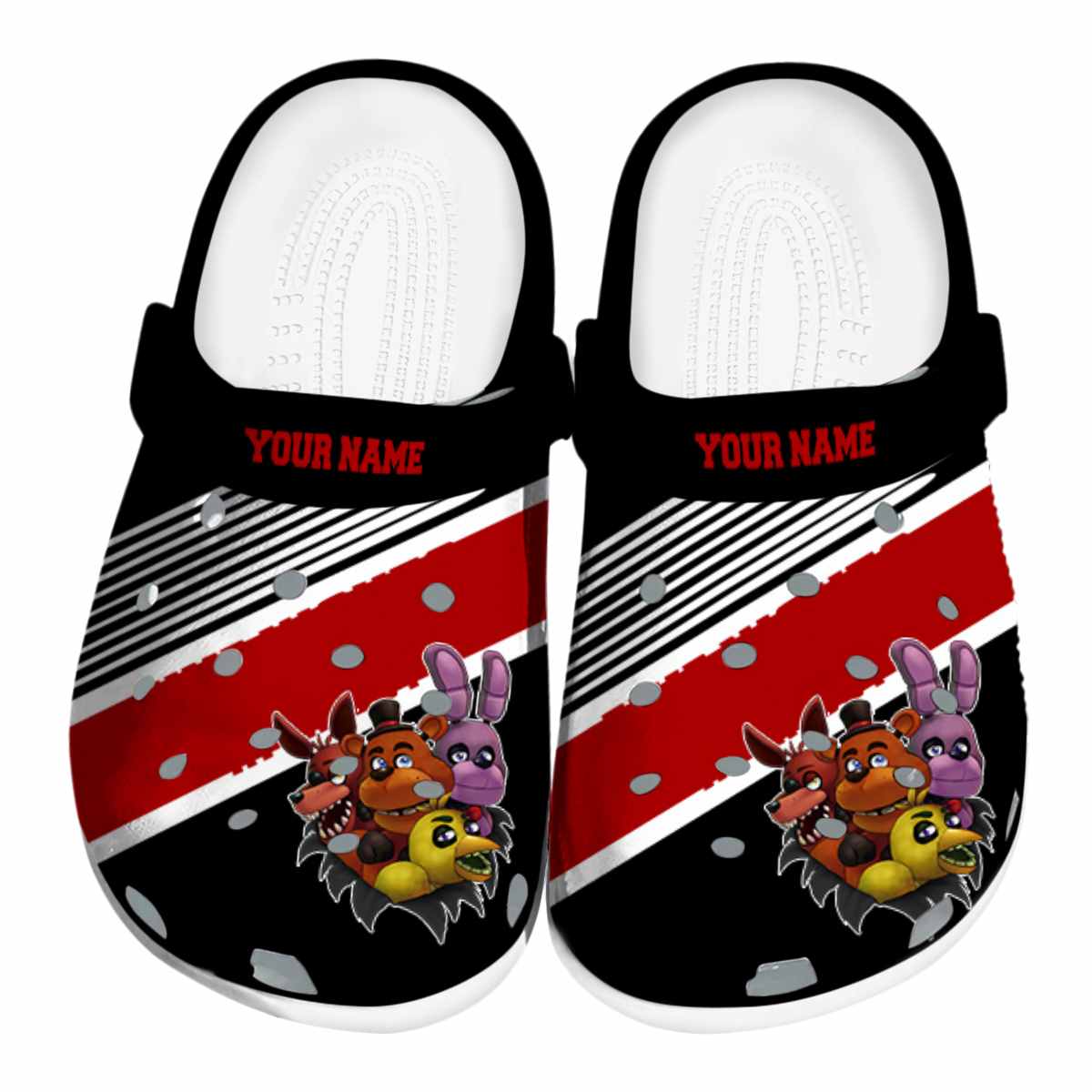 Five Nights At Freddy's Game Crocs Crocband Clogs Shoes Comfortable For Men Women and Kids