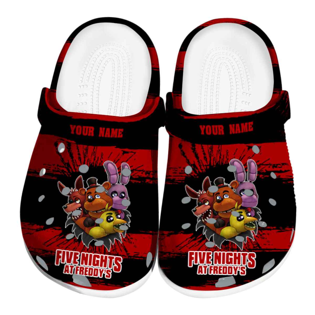 Five Nights At Freddy's Game Crocs Crocband Clogs Shoes Comfortable For Men Women and Kids