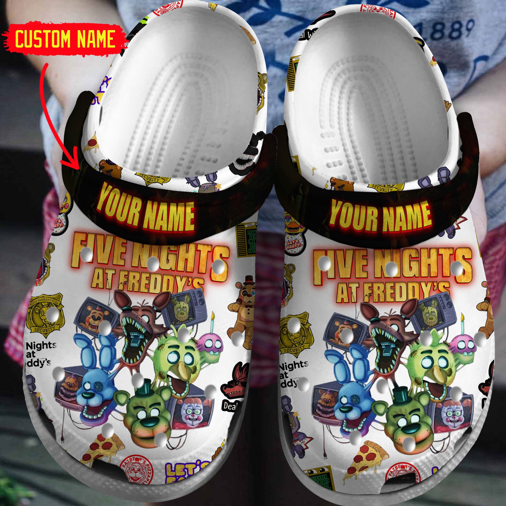 Five Nights at Freddy's Game Crocs Crocband Clogs Shoes Comfortable For Men Women and Kids