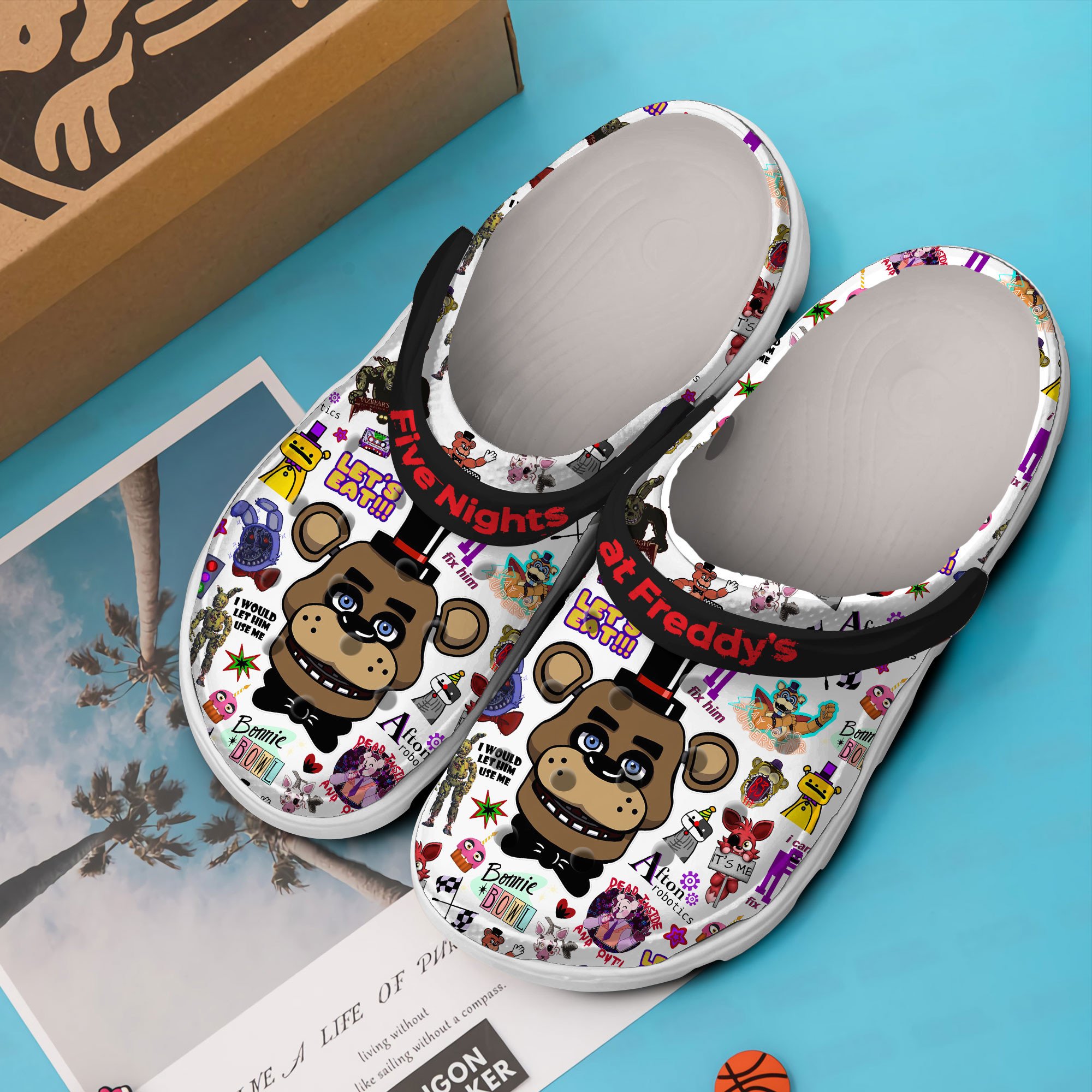 Five Nights At Freddy's Game Crocs Crocband Clogs Shoes Comfortable For Men Women and Kids - Image 2