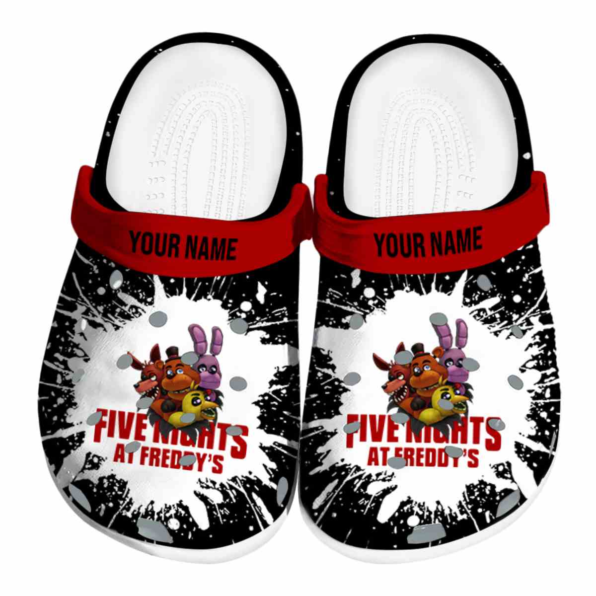 Five Nights At Freddy's Game Crocs Crocband Clogs Shoes Comfortable For Men Women and Kids