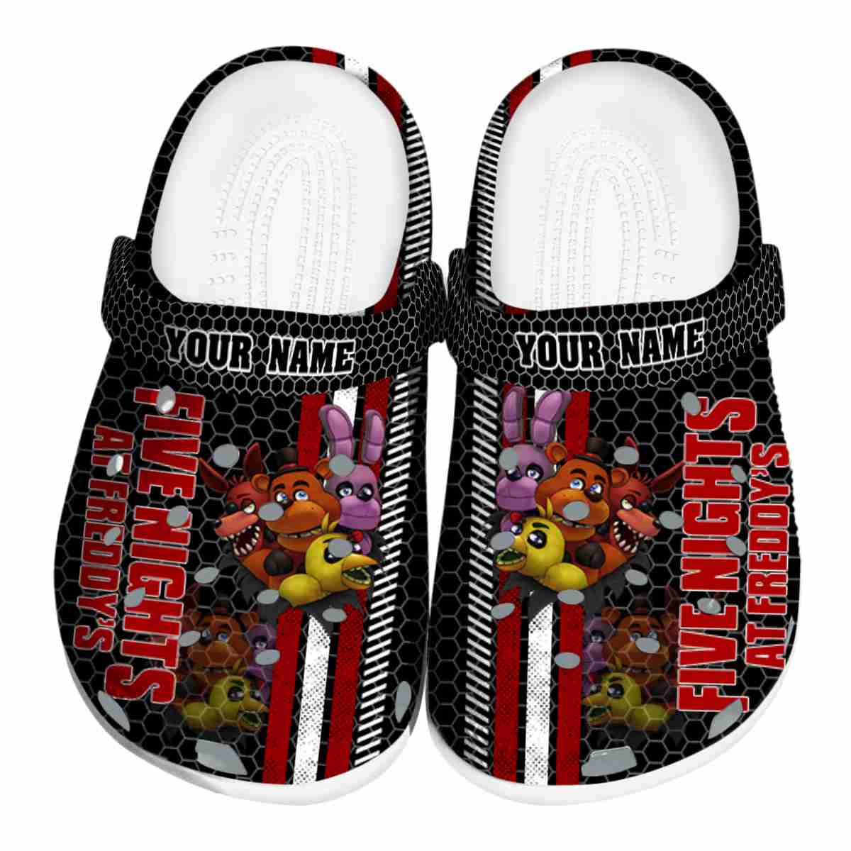 Five Nights At Freddy's Game Crocs Crocband Clogs Shoes Comfortable For Men Women and Kids