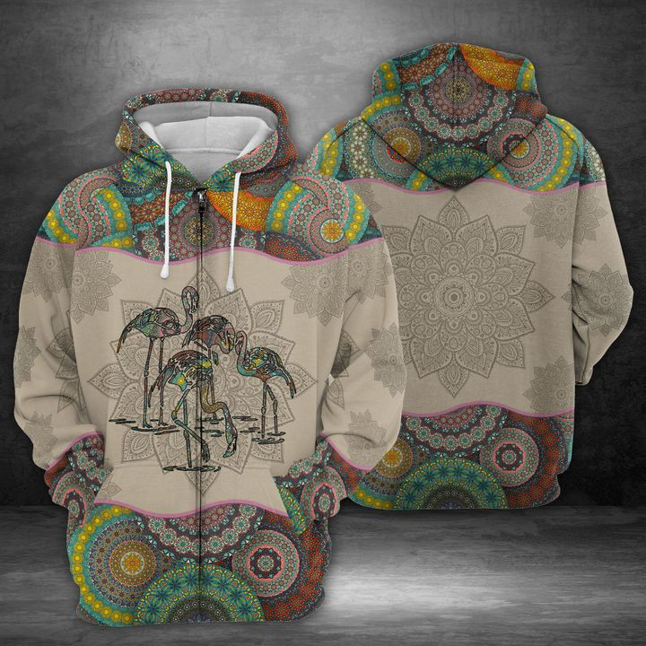 Flamingo 3D All Over Print Hoodie, Zip Hoodie
