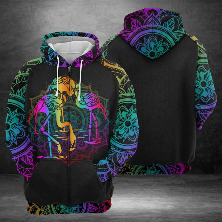 Flamingo 3D All Over Print Hoodie, Zip Hoodie
