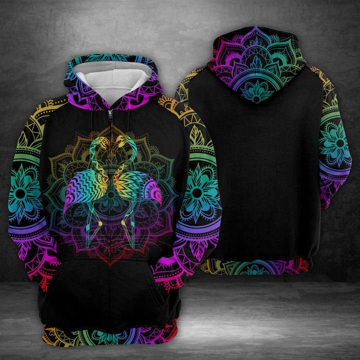 Flamingo 3D All Over Print Hoodie, Zip Hoodie