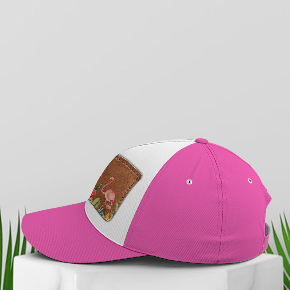 Flamingo And Cactus Classic Pink Baseball Cap Trucker Hats Custom Hats Gifts For Men & Women