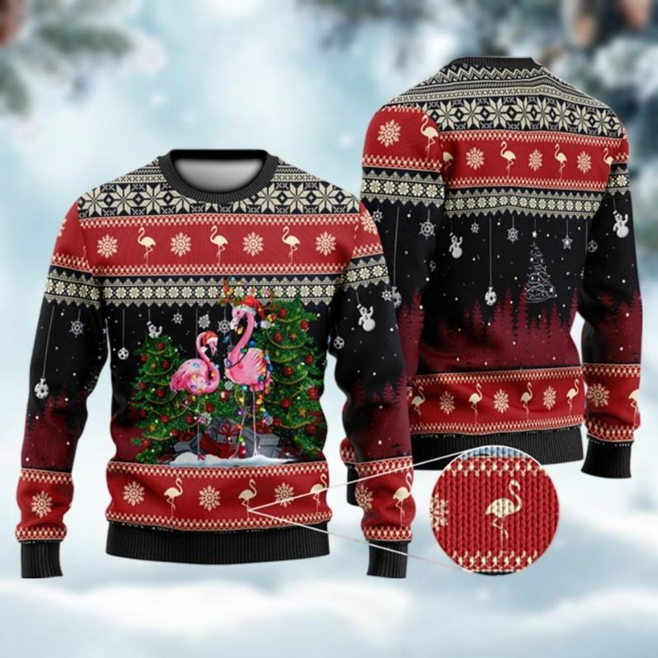 Flamingo Christmas Sweater, Flamingo Ugly Sweater, Holiday Sweater