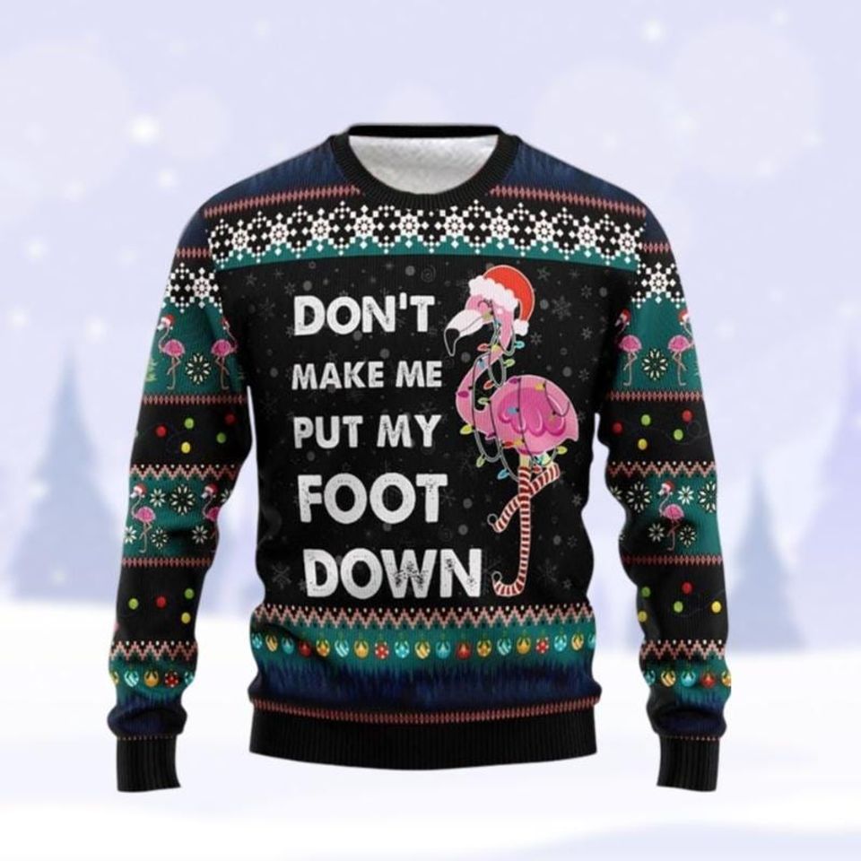 Flamingo Christmas Sweater, Pink Flamingo Ugly Sweater, Wildlife Bird Sweaters