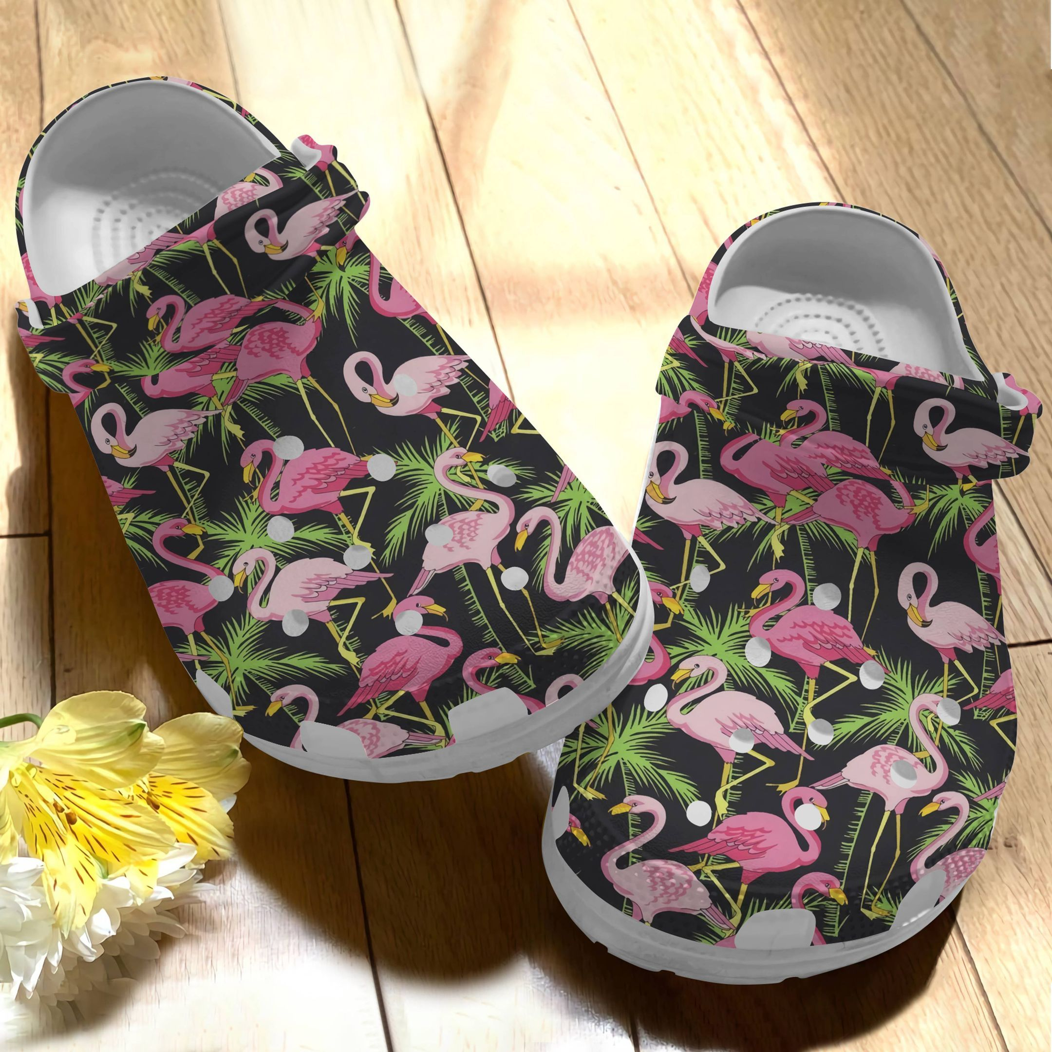 Flamingo Crocs Crocband Clogs Shoes Comfortable For Men Women and Kids