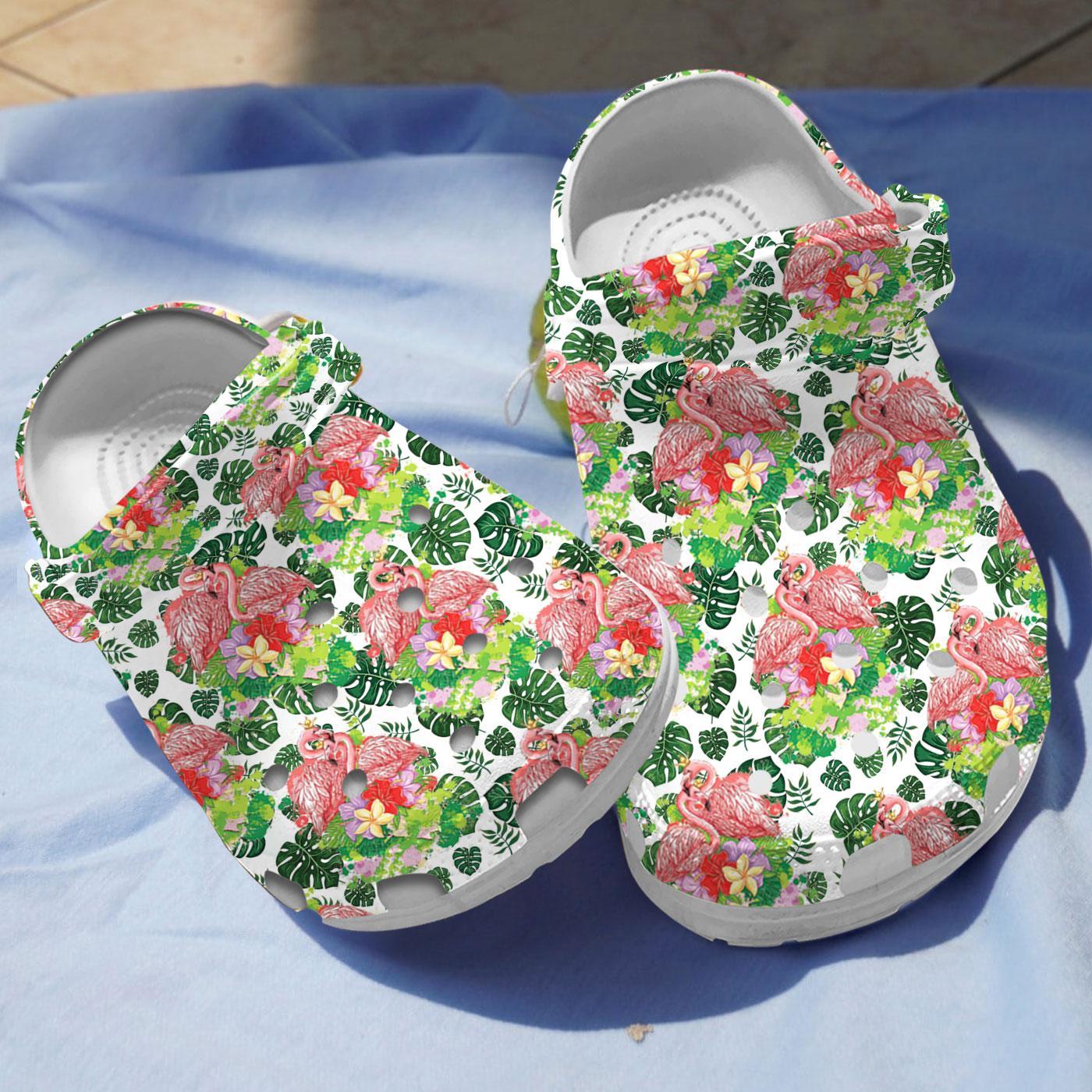 Flamingo Crocs Crocband Clogs Shoes Comfortable For Men Women and Kids