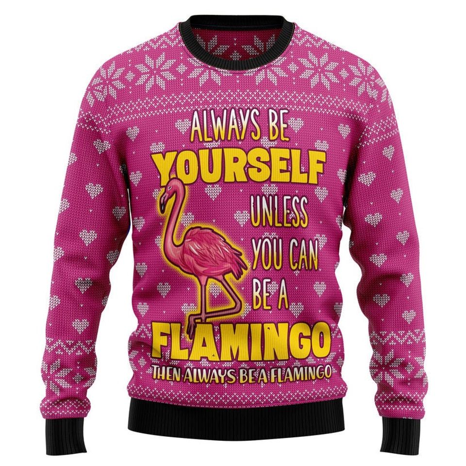 Flamingo Dreaming Of A Pink Christmas Ugly Sweater