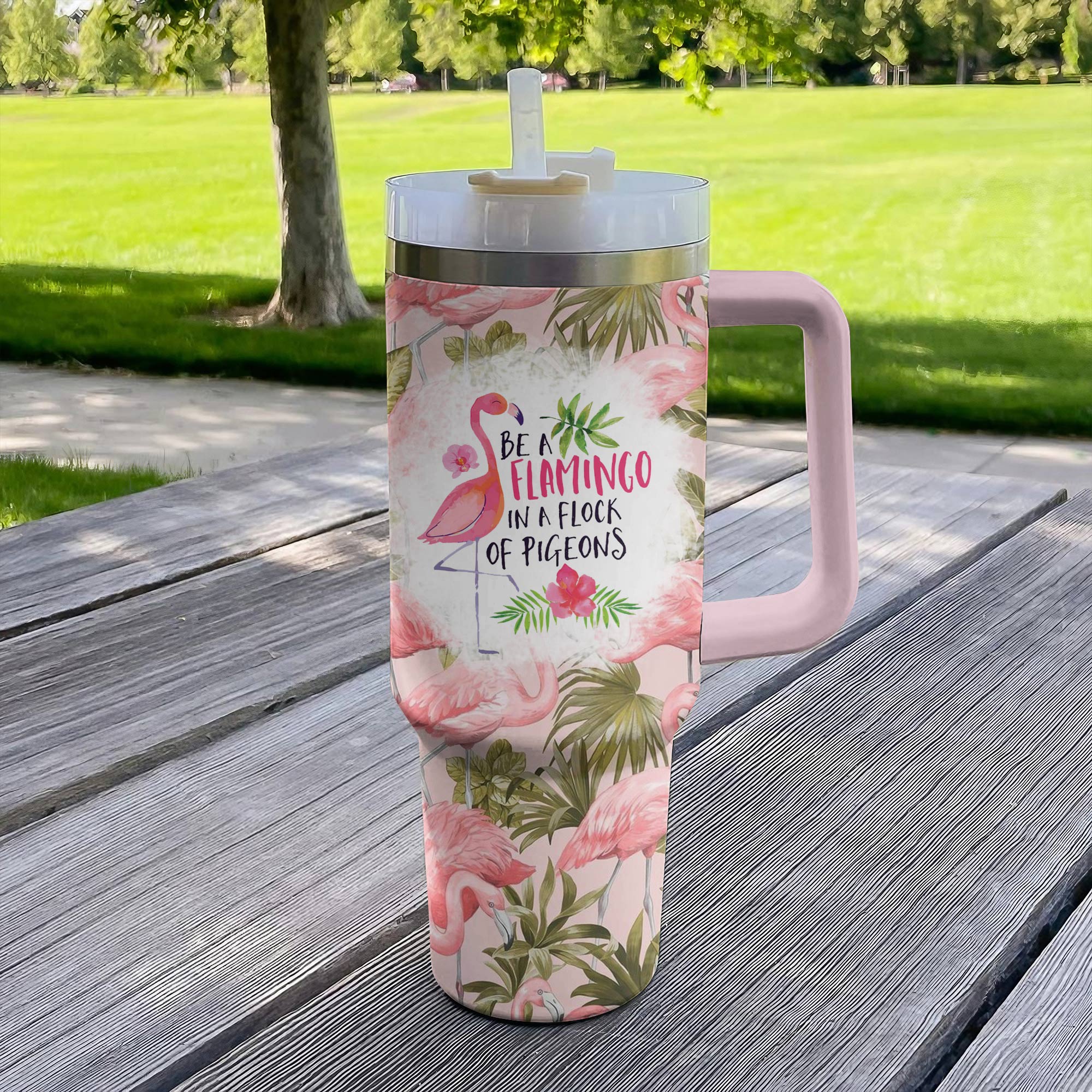 Flamingo Quote Custom Stanley Cup 40 oz 30 oz Tumbler With HandleTVC2301795 - Image 3