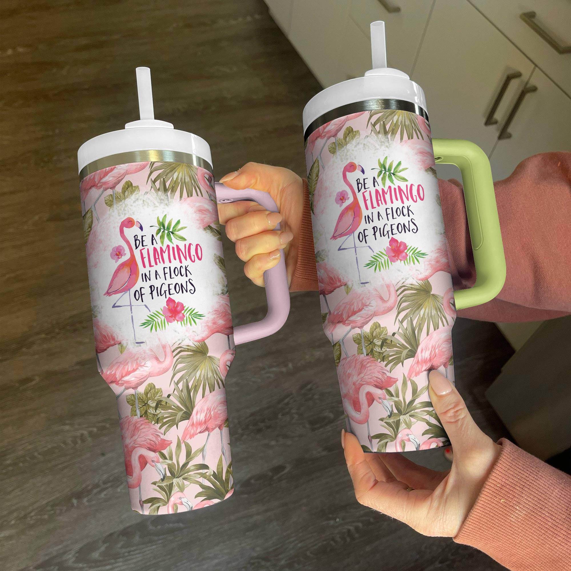 Flamingo Quote Custom Stanley Cup 40 oz 30 oz Tumbler With HandleTVC2301795 - Image 2