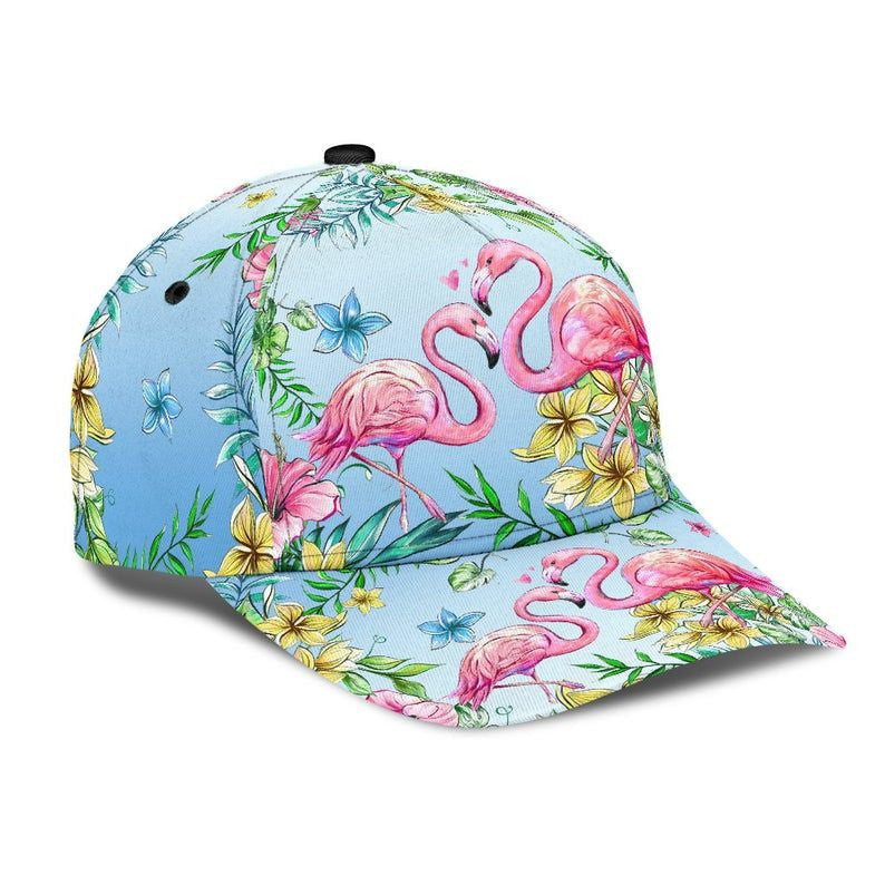 Flamingo Tropical Pattern Hat Classic Cap 3D Skull Cap, Gift For Him, Human Cap, Trending Cap, American Cap Trucker Hats Custom Hats Gifts For Men & Women