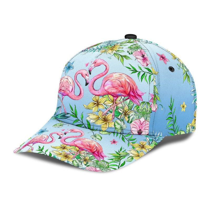 Flamingo Tropical Pattern Hat Classic Cap 3D Skull Cap, Gift For Him, Human Cap, Trending Cap, American Cap Trucker Hats Custom Hats Gifts For Men & Women