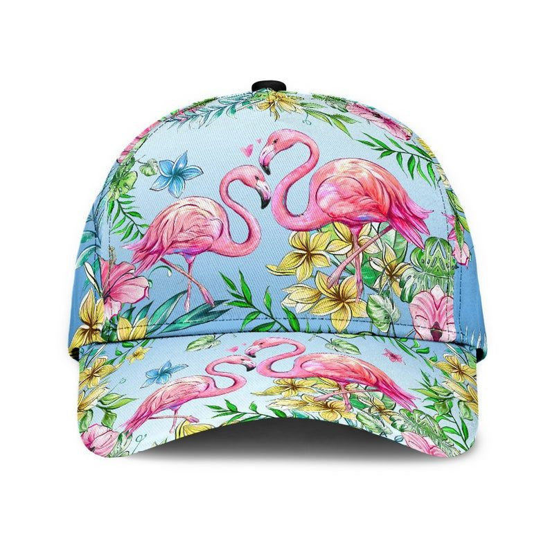 Flamingo Tropical Pattern Hat Classic Cap 3D Skull Cap, Gift For Him, Human Cap, Trending Cap, American Cap Trucker Hats Custom Hats Gifts For Men & Women