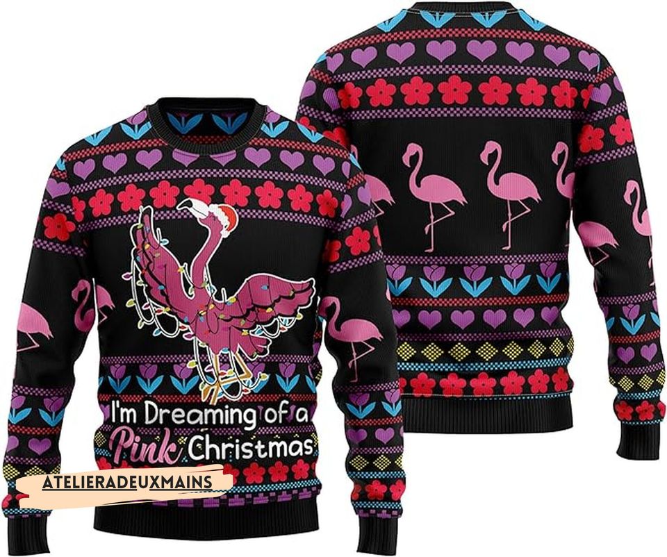 Flamingo Ugly Christmas Sweater