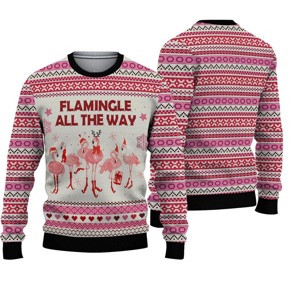 Flamingo Ugly Christmas Sweater - Stylish Holiday Apparel