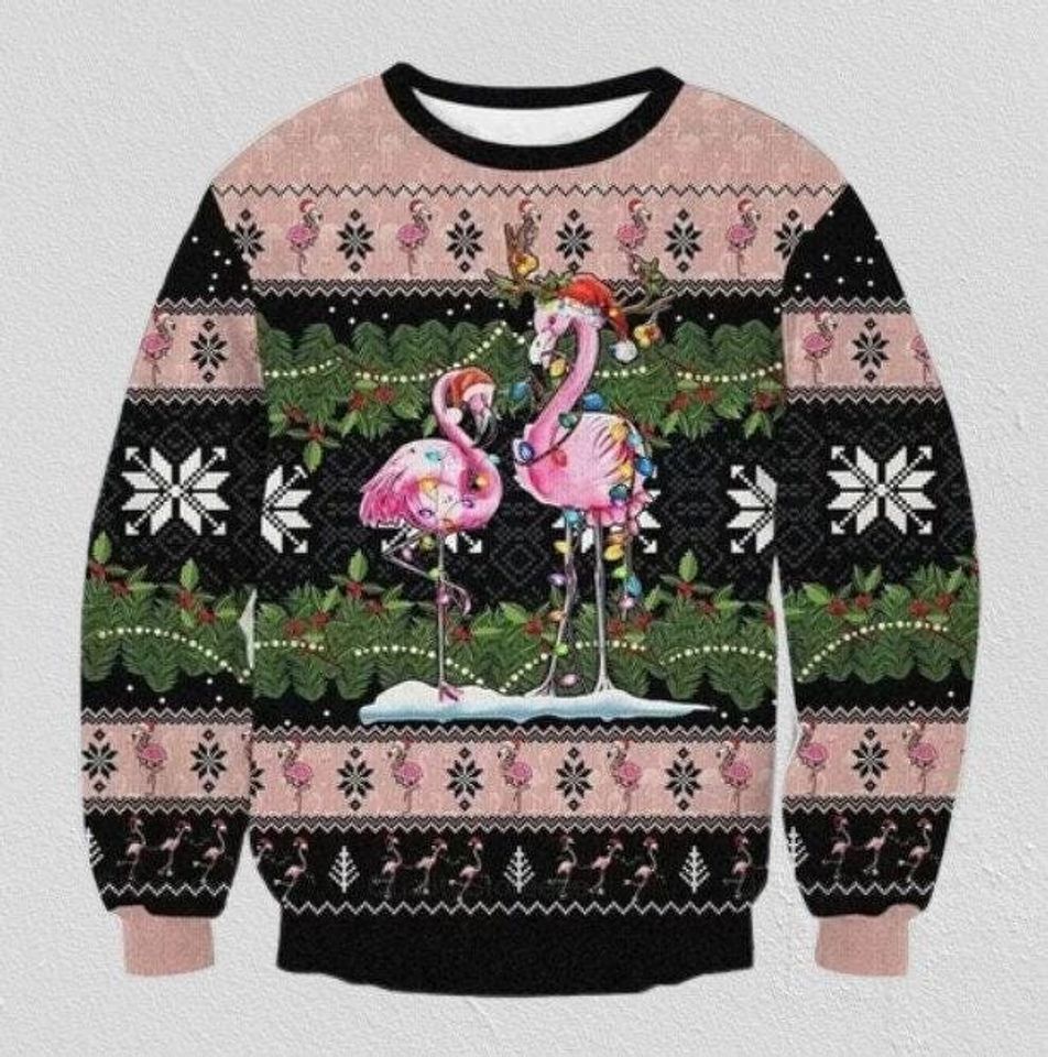 Flamingo Ugly Christmas Sweater, Ugly Christmas Sweater
