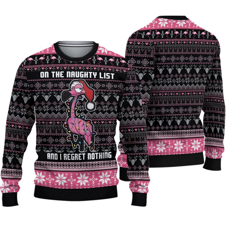 Flamingo Ugly Christmas Sweater, Ugly Christmas Sweater, Flamingo Xmas Sweater